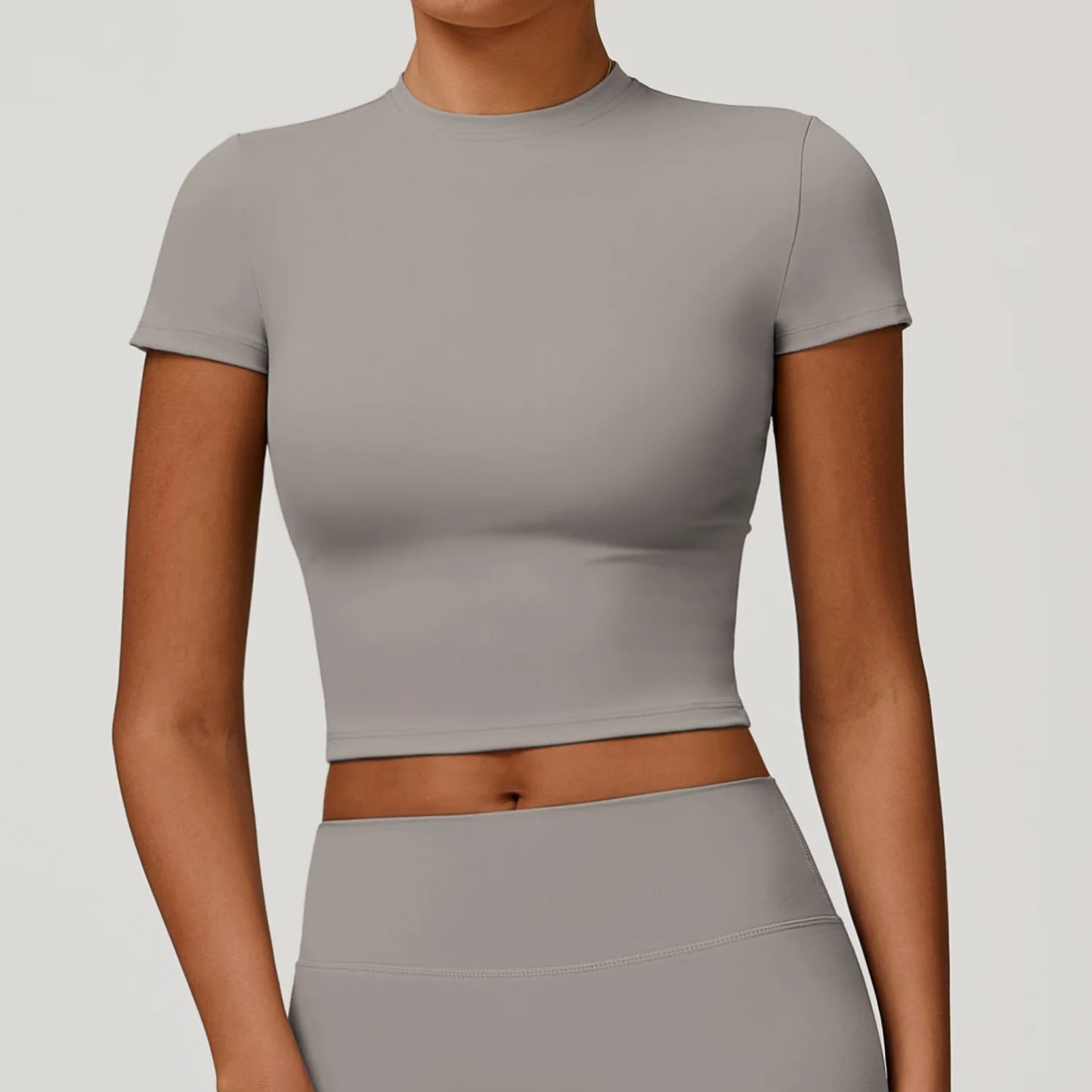 Pilates Sport Shirts Training Fitness Yoga Short Sleeve Women Gym Top Outdoors Workout Breathable Yoga T-Shirt Push Up Crop Top