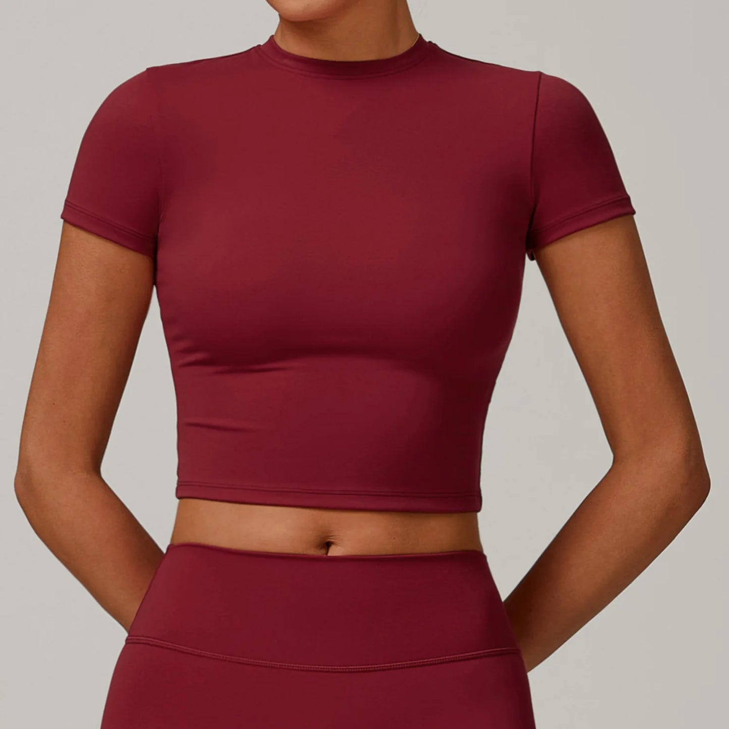 Pilates Sport Shirts Training Fitness Yoga Short Sleeve Women Gym Top Outdoors Workout Breathable Yoga T-Shirt Push Up Crop Top