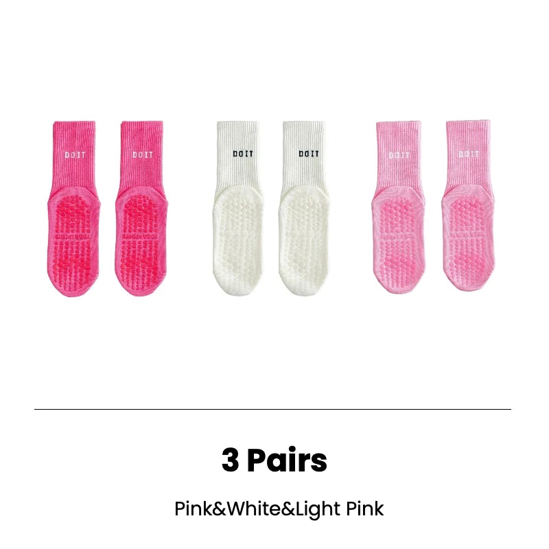 Pilates Socks with Grips for Women Yoga Socks Barre Socks Non Slip Socks of 2/3pairs